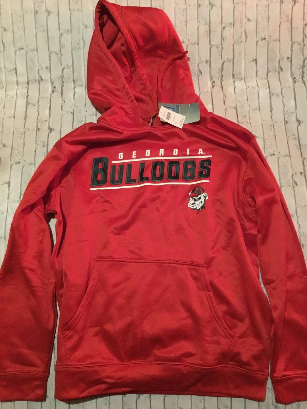 Georgia Bulldogs Knights Apparel Red Hoodie with Black Number Graphics